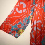 Hale Bob 100% Silk Floral Off Shoulder Cinch Waist Blouse S Photo 4