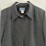 Pendleton  wool women’s size 12 black and white zip up blazer jacket‎ vintage - Photo 2