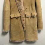 BCBGMAXAZRIA  100% Leather Sueded Shearling Coat Size Medium Old Money Mob Wife Photo 13