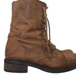 Steve Madden TROOPA 2 Brown Leather Zip Combat Boots Womens Size 8.5 Distressed Photo 11