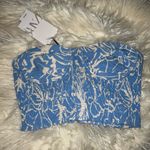 ZARA  Linen Blend Print Top Photo 4