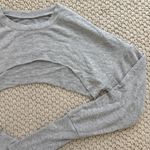 Alo Yoga Extreme Long Sleeve Top Womens S Dove Gray Heather Photo 4