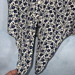 J.Crew Navy & Blue Floral Shirt Sleeve Tie Front Butt Down Cotton Casual Shirt S Photo 6