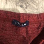 Uk2la Womens Medium Maroon Sweater Dress/ Shirt Off The Shoulder Short Sleeves Photo 4