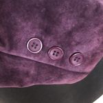 Cache Purple Fitted Leather Suede Jacket Top New Lined Banded Collar $248 NWT Photo 7