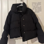 Thick Black Puffer Jacket Size L Photo 0
