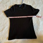 No Name Crewneck Tee Black Ribbed NWT NEW Small Photo 3