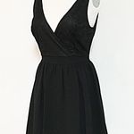 Low Cut Lace Black Formal Open Back Dress Size M Photo 2