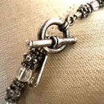 Liza Blake Lampwork Glass choker Necklace w/ Sterling Components Pink Photo 5