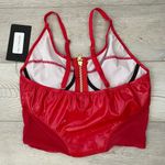 Forplay Zipper Front Corset Top Red (Small) Size is Photo 2