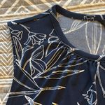 Liz Claiborne  Navy and White Floral Tank Top Photo 3