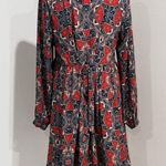 Anthropologie  Paper Crown Womens Efflorescence Printed Long Sleeve Shift Dress L Photo 3