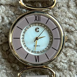 C brand women’s‎ vintage pastel rose/ gold tone crystal adjustable watch Pink Photo 0