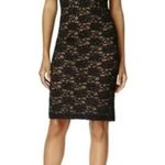 Connected Apparel  Black Lace Midi Dress Size 8 Photo 0