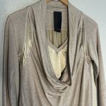 Heather Silk Modal Long Sleeve Cowl Neck T Photo 1