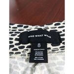 Who What Wear  Black Print Stretch Pants Size 8 Black and Cream Ankle Pants Photo 4