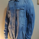frame denim  Blue Button Down Shirt (XS) Photo 0