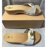Dr . Scholls White Italian The Original Wooden Exercise Clog Sandals Size 9M Photo 5