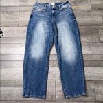 SO  Women's Blue Mid-Rise Barrel Jeans Photo 1