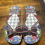 Brighton  Red And Blue Flip Flops Size 7 Photo 0