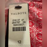 Talbots Heritage Floral Pink & Red Geometric Print Pants Size 12 Photo 8