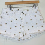 Pilcro Anthropologie  embroidered white denim shorts. Size 26 Photo 0
