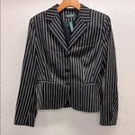 Ralph Lauren Women's Black Pinstripe Blazer Size 8p Photo 0