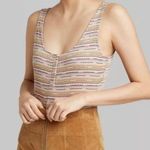 Wild Fable  Stripe Bodysuit Multicolored Olive Pink NEW Small Snaps Photo 2