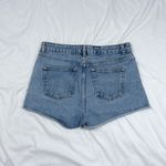 Topshop Moto Denim Shorts Size W30 Cotton Highwaisted Cutoff Jean Shorts Photo 1