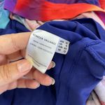 Rebecca Vallance Dress Womens 8 Red Blue Del Prado Midi Cutout Side Psychedelic Photo 7