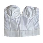 Vintage ILGW Union Made Corset Corset Bustier Petticoat Place Bra White Size 34B Photo 0