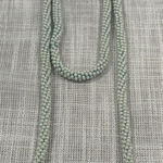 Vintage Faux Pearl Long Beaded Necklace Green Photo 0
