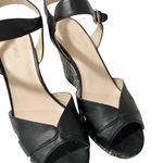 Nine West Black & White Aztec Wedges Sz 7M Photo 3
