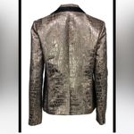 Diane Von Furstenberg  croc pattern gold Lame’ blazer Photo 2