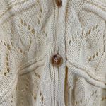 TALULAH  Cream Open-Knit Women's  cropped cardigan L slouchy oversized sleeves Photo 8