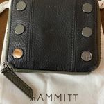 Hammitt  5 North Compact Wallet Black Pebbled‎ Leather Gunmetal Hardware Dust Bag Photo 0