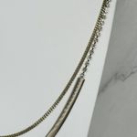 Chico's  Rhinestone Herringbone Chain Necklace ✨ Gold Tone Layering Photo 6