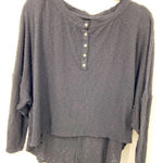 Urban Outfitters  Long Sleeve Gray Textured Holland Henly Top‎ Size Medium Photo 0