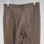 Wilfred Brown faux Leather Straight Leg Pants 8 chocolate mocha fall winter Photo 2