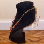 Amrita Singh  coral colored necklace with brass chain. Lobster clasp. NWT. Photo 7