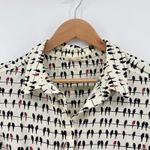 Jane and Delancey  Bird on a Wire Blouse 1X Rayon Button Down Roll Tab‎ Sleeve Photo 1