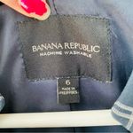 Banana Republic  Windowpane Bell Sleeve One Button Blazer Jacket Navy Blue Sz 6 Photo 3