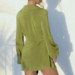 Princess Polly Green Party Time Mini Wrap Dress 2 Photo 5