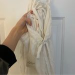 Free People NWT  C'est Bon Midi Dress White Ivory Gauzy Beaded Ties Photo 4