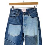Revice Denim Patchwork Jeans Womens Size 25 High Rise Straight Leg Blue Photo 1