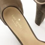 Kate Spade Paulette Bow Heels Size 11 Suede Block Tan Girly Ankle Strap Photo 2