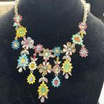 Betsey Johnson gold tone flower PALISADE LOST necklace And Earrings Set Photo 0