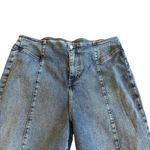 We The Free Free People  Curvy Wide Flare Leg Jeans Raw Hem High Waisted Size 33S Photo 1