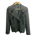Ann Taylor  Green Wool Blend Military Coat Blazer 4 Double Breast Collared Photo 0