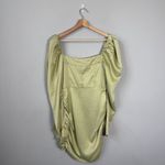 Pretty Little Thing NWT  Puff Sleeve Corset Bodycon Mini Dress Womens 6 Olive Green Photo 10